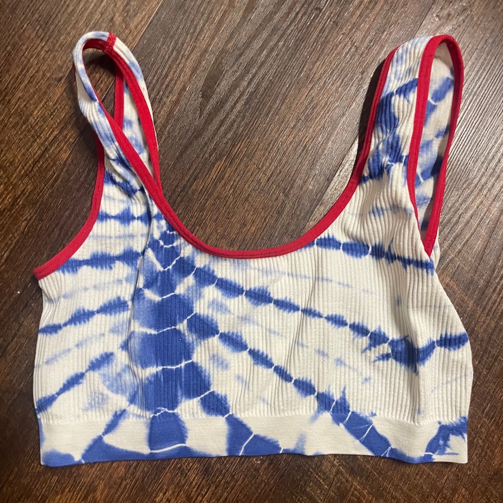 Tie-Dye Crop Top Sports Bra
